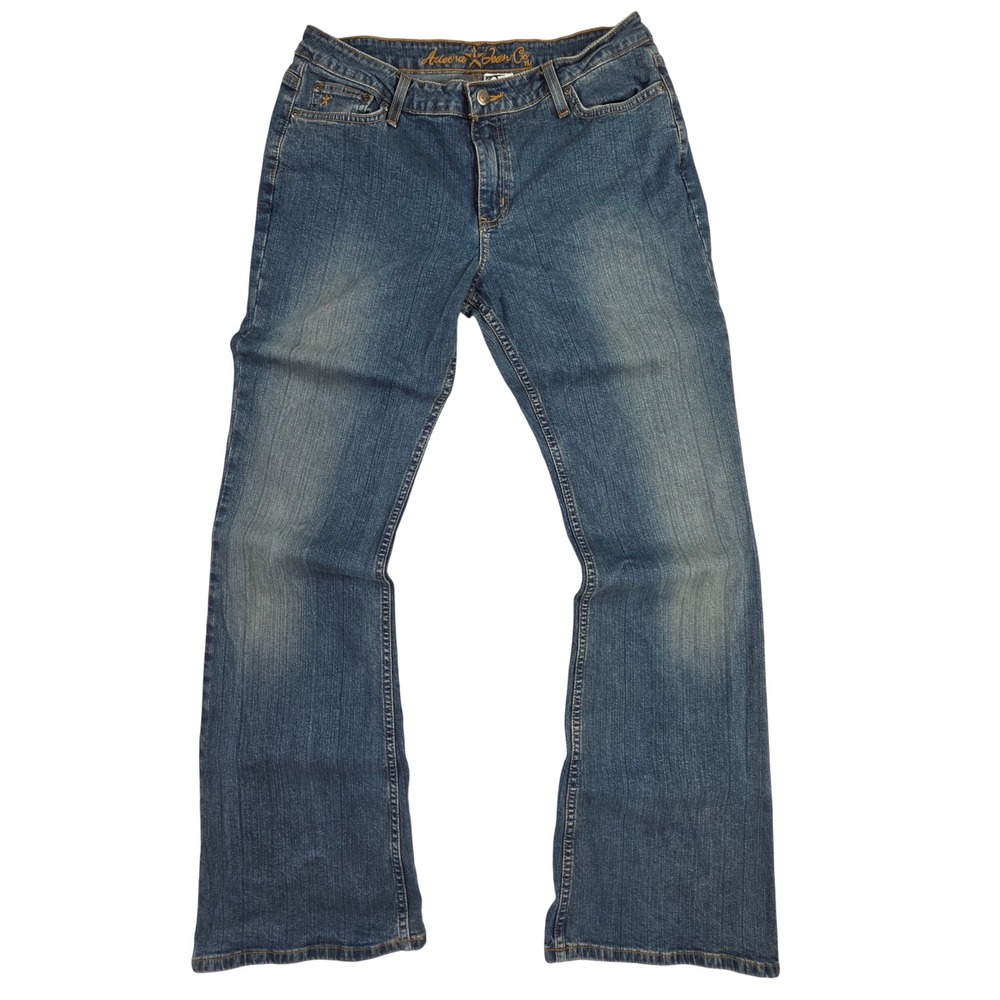 Arizona Jean Co Womens 11 Long Bootcut Jeans Latte Wash Blue Denim 200C